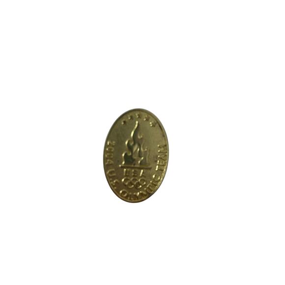 Olympics pin gold tone small - Picture 1 of 3